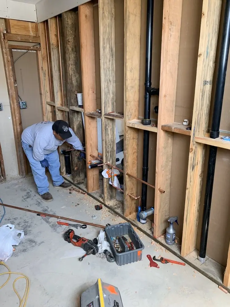 Commercial rough-in plumbing for Water Heater Replacement in Point Lakeview